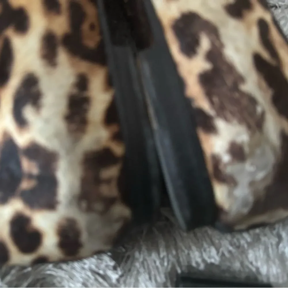 Jimmy Choo Ponyhair Slippers animal print dress shoes fur flats loafers slip ons